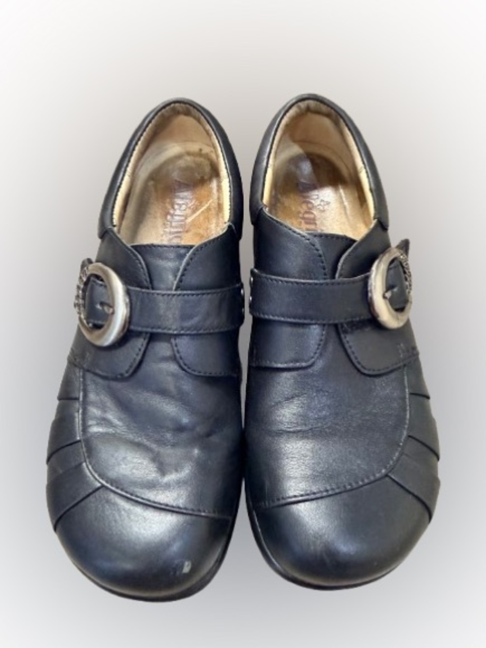 Alegria Khloe KHL-601 Black Leather Mary Jane Comfort Shoes EU 39 US 8.5 Nurse